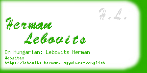 herman lebovits business card